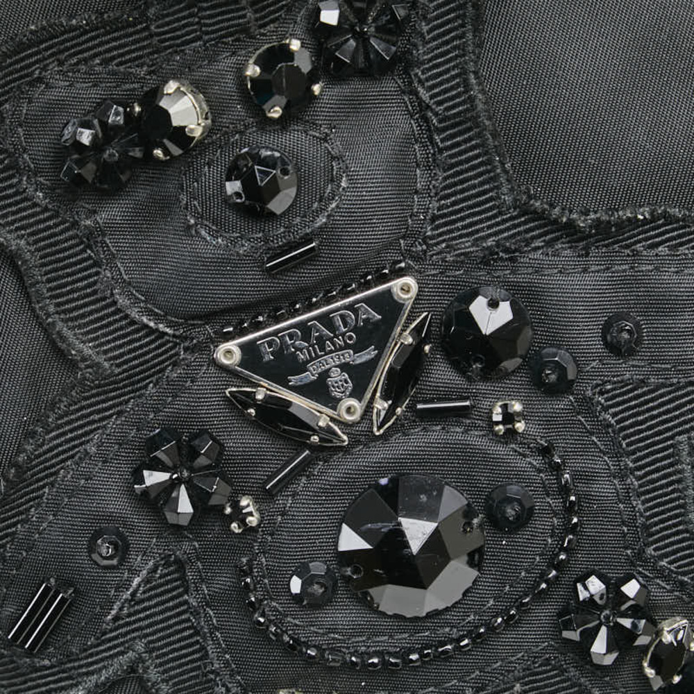 Prada Evening Bear Triangular Plate Bag Bejeweled… - image 7
